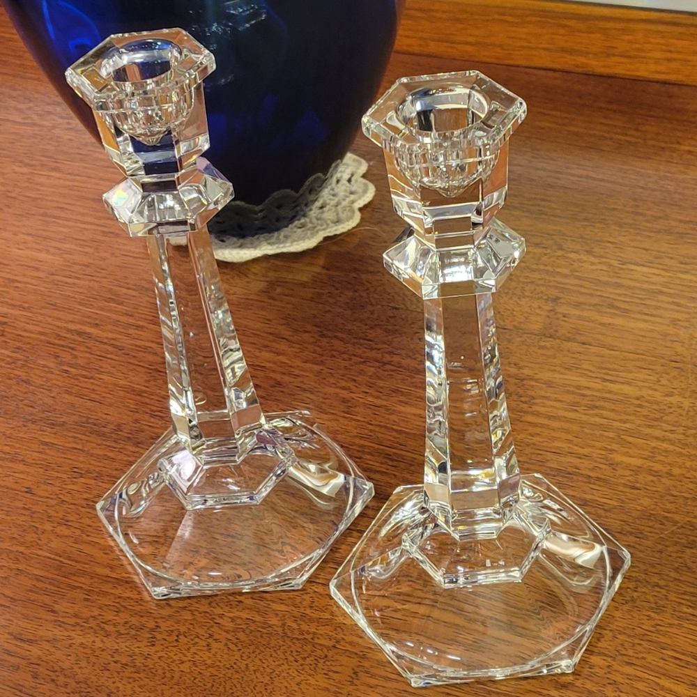 2 Beautiful Crystal Candlesticks
